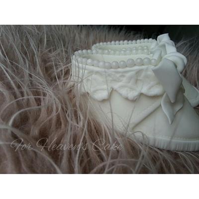 Lace and Pearl Booties - Cake by Bobbie-Anne Wright (For Heaven's Cake)