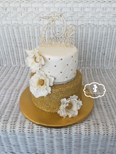Quilted sequin cake - Cake by The Charming Gourmet