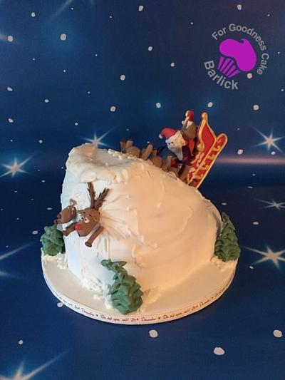 Oops Santa has crash landed!  - Cake by For goodness cake barlick 