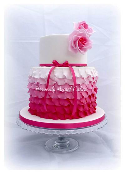 Pink ombre cake - Cake by Heavenly Angel Cakes