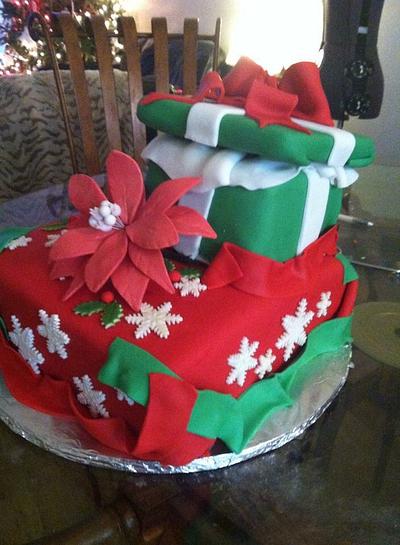 Christmas cake  - Cake by Orchjd422