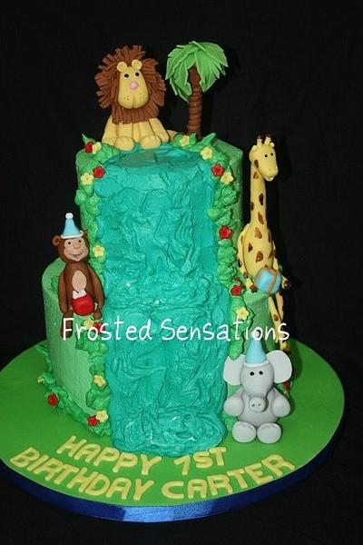 Jungle themed birthday cake - Cake by Virginia
