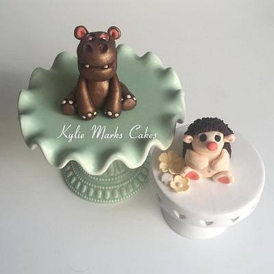 8.7 H is for... Hippopotamus and Hedgehog - Cake by Kylie Marks