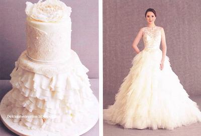 Wedding dress cake - Cake by Francesca Belfiore Dolcimaterieprime