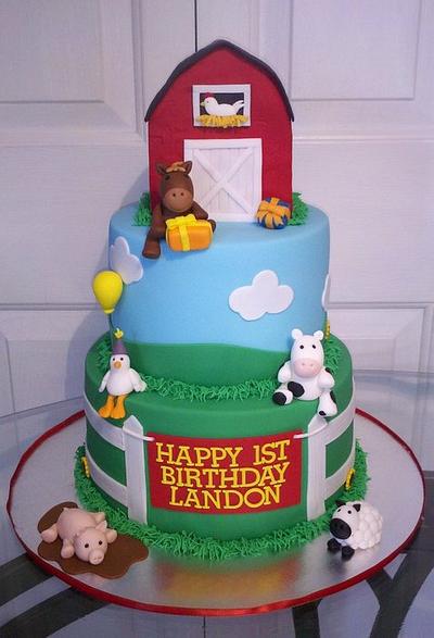 Farm 1st Birthday - Cake by Kimberly Cerimele