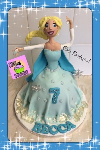 Disney Frozen Elsa cake - Cake by Cake Explosion!
