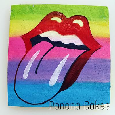 Rolling stones cookie - Cake by Ponona Cakes - Elena Ballesteros