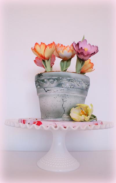 flower pot - Cake by Urszula Maczka