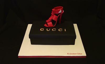 Gucci Shoe Box - Cake by K's fondant Cakes