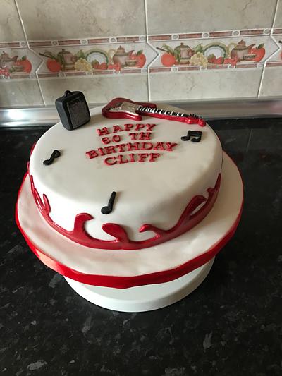 60th music, guitar cake - Cake by Becky's Cakes Spain
