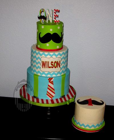 First birthday for a little man - Cake by Olga