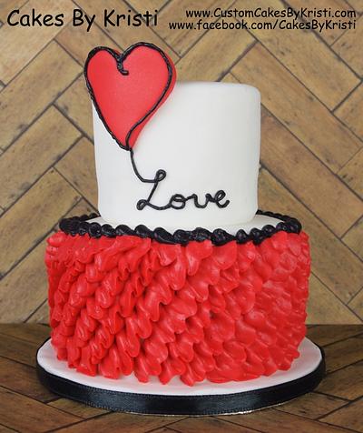 Love Balloon Valentine's Cake - Cake by Cakes By Kristi