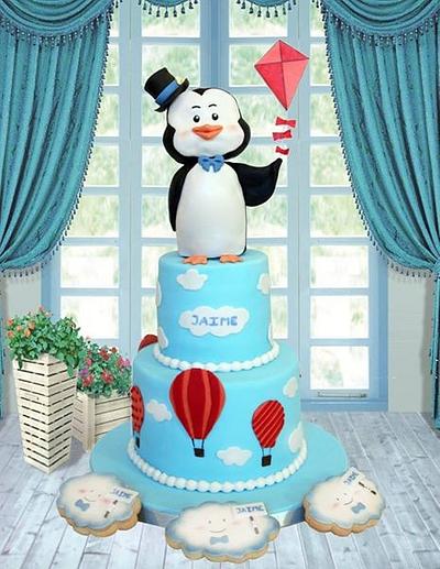 Baby shower penguin! - Cake by Artym 