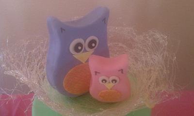 Owl Cake with sugar nest - Cake by CakeEnvy
