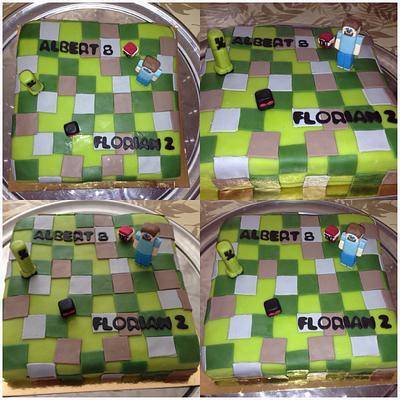 Minecraft cake - Cake by helenfawaz91