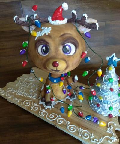 Little Rendeer wainting for Christmas - Cake by Maythé Del Angel
