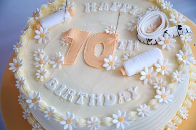Sewing themed buttercream cake - Cake by Kristy How