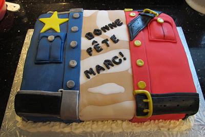Acadian Flag inspired cake - Cake by Sharon