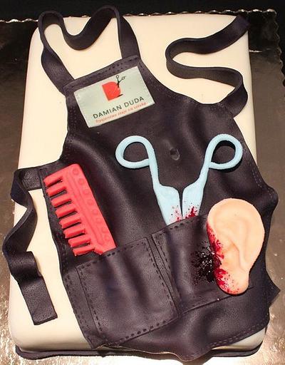 hairdresser apron cake - Cake by wigur
