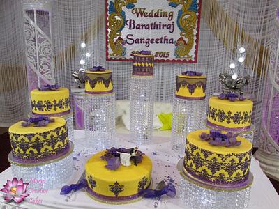 CRYSTAL DESIGN  INDIAN WEDDING CAKE - Cake by Mary Yogeswaran
