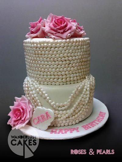 Roses & Pearls - Cake by Wanderlust Cakes
