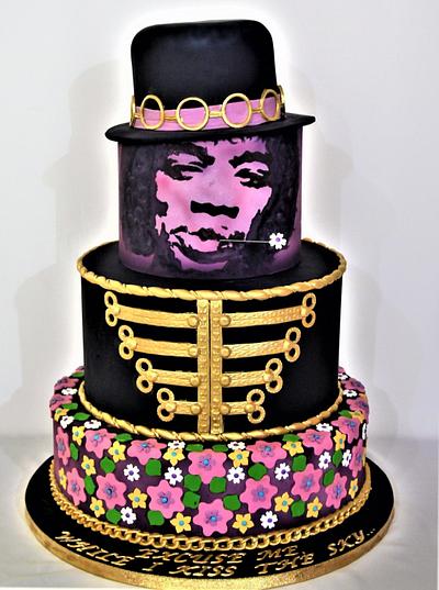 Jimi Hendrix Purple Haze - " Gone too soon" Cake Collaboration - Cake by Bumblebee Bakes Goa