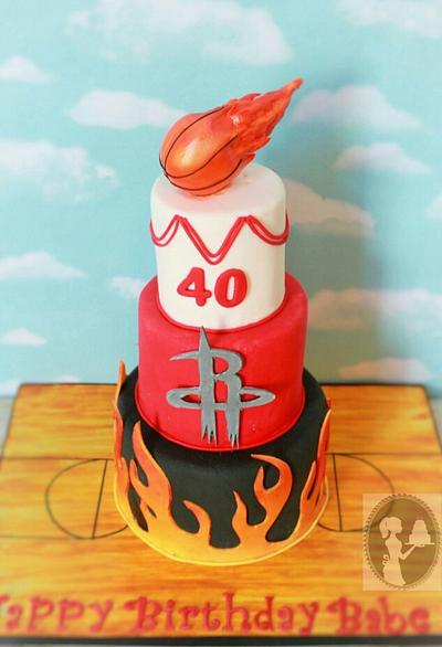 Houston Rockets fan cake - Cake by Not Your Ordinary Cakes
