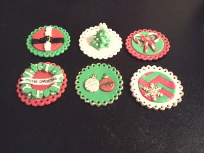 christmas cupcake toppers - Cake by Christina