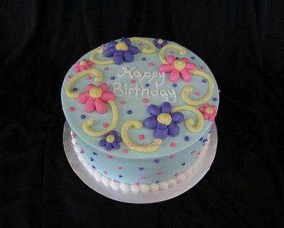 Simple Flower Cake - Cake by Michelle