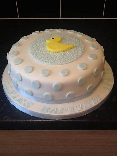 Little duck baptism cake  - Cake by CakeMeHappy15