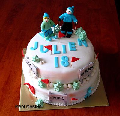 Skiers  - Cake by Marina