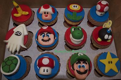 MarioKart Cupcakes - Cake by Maria @ RooneyGirl BakeShop