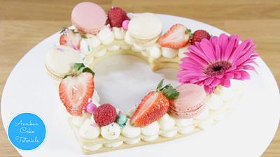 Heart shaped alphabet cake Tutorial - Cake by Annika's Cake tutorials