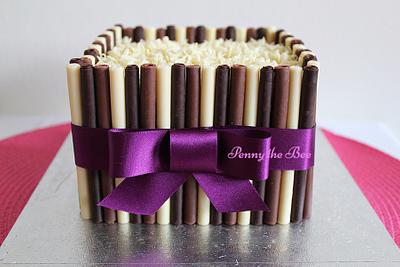 Chocolate Cigarello Cake - Cake by Penny the Bee
