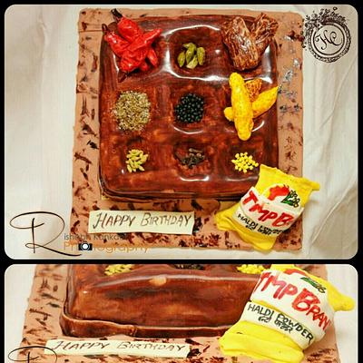 Cake made for a person who loves INDIAN SPICES A LOT :) - Cake by harshacreations2604