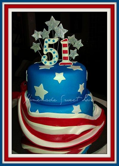 Patriotic cake  - Cake by  Brenda Lee Rivera 