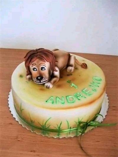 Cake with lion - Cake by Vebi cakes