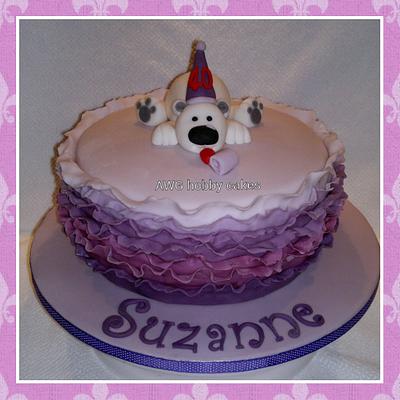 Polar ruffles for Suzanne - Cake by AWG Hobby Cakes
