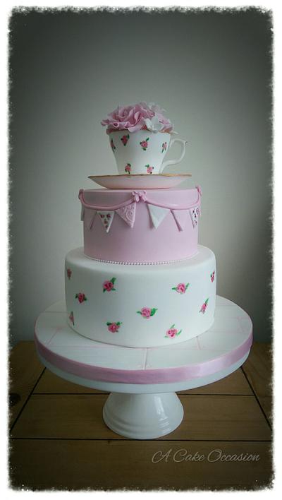 Vintage cup and saucer cake  - Cake by A Cake Occasion 