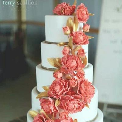 Coral Peony - Cake by Misty Moody