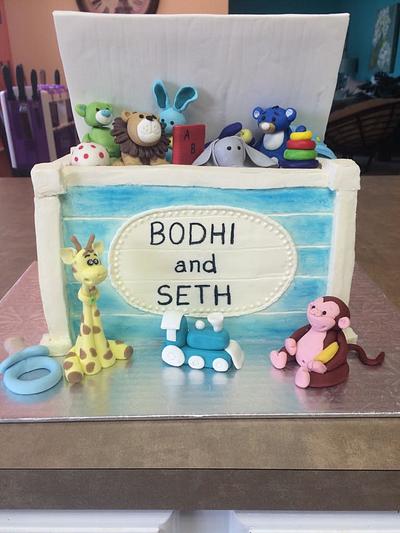Toy Box Baby Shower Cake - Cake by Sweet Art Cakes