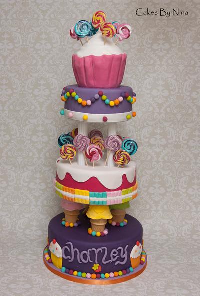 Lollipop Fun - Cake by Cakes by Nina Camberley