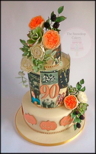 90th birthday - Cake by The Snowdrop Cakery
