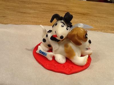 Dogs in LOVE - Cake by CupClod Cake Design