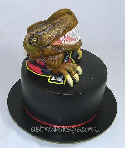 Jurassic Park Dinosaur Cake - Cake by Custom Cake Designs