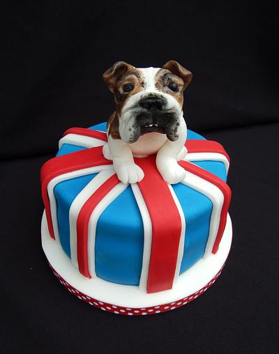 Little bulldog cake - Cake by Elizabeth Miles Cake Design