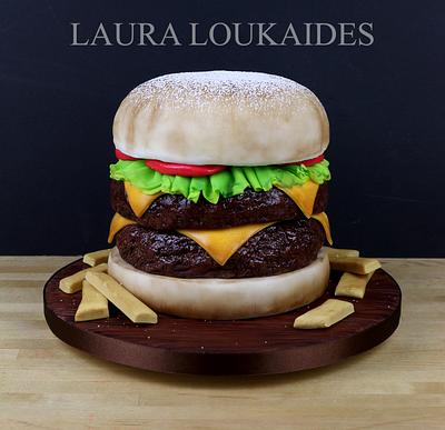 Burger Cake  - Cake by Laura Loukaides