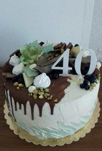 Chocolate,mascarpone and fruit cake - Cake by Ellyys