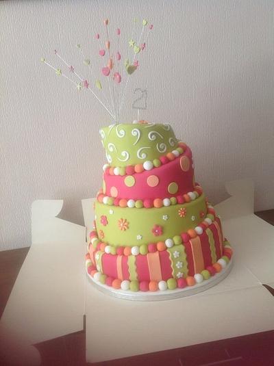First topsy turvey cake  - Cake by Daizys Cakes