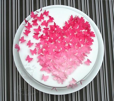 Butterflies in love - Cake by Monika